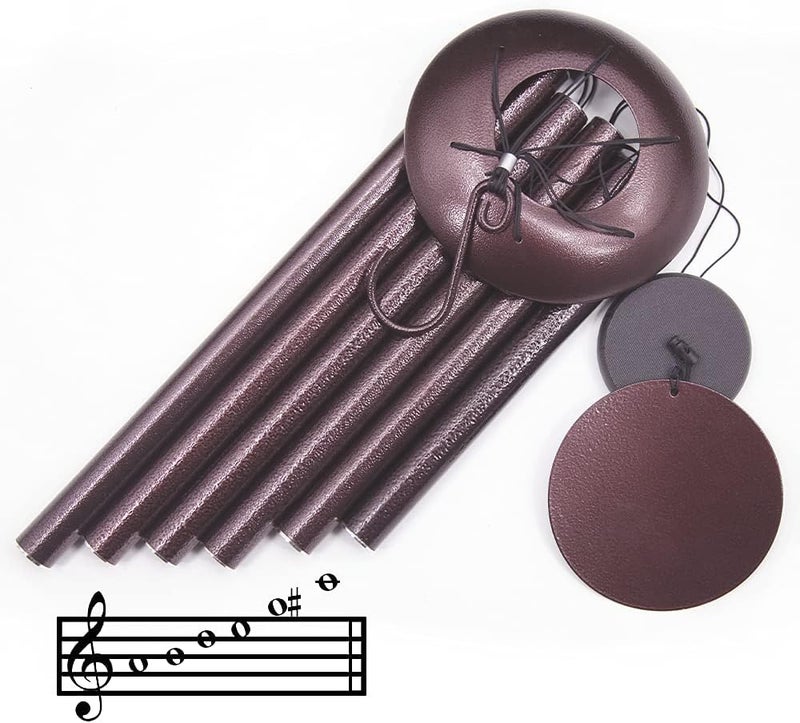 ASTARIN Wind Chimes Deep Tone, 36 Inch Large Metal Windchimes Outdoor Large Deep Tone with 6 Metal Tubes Deliver Soft Melody, Tuned WindChimes for Garden Balcony Patio and Home Décor. Bronze - Image 4